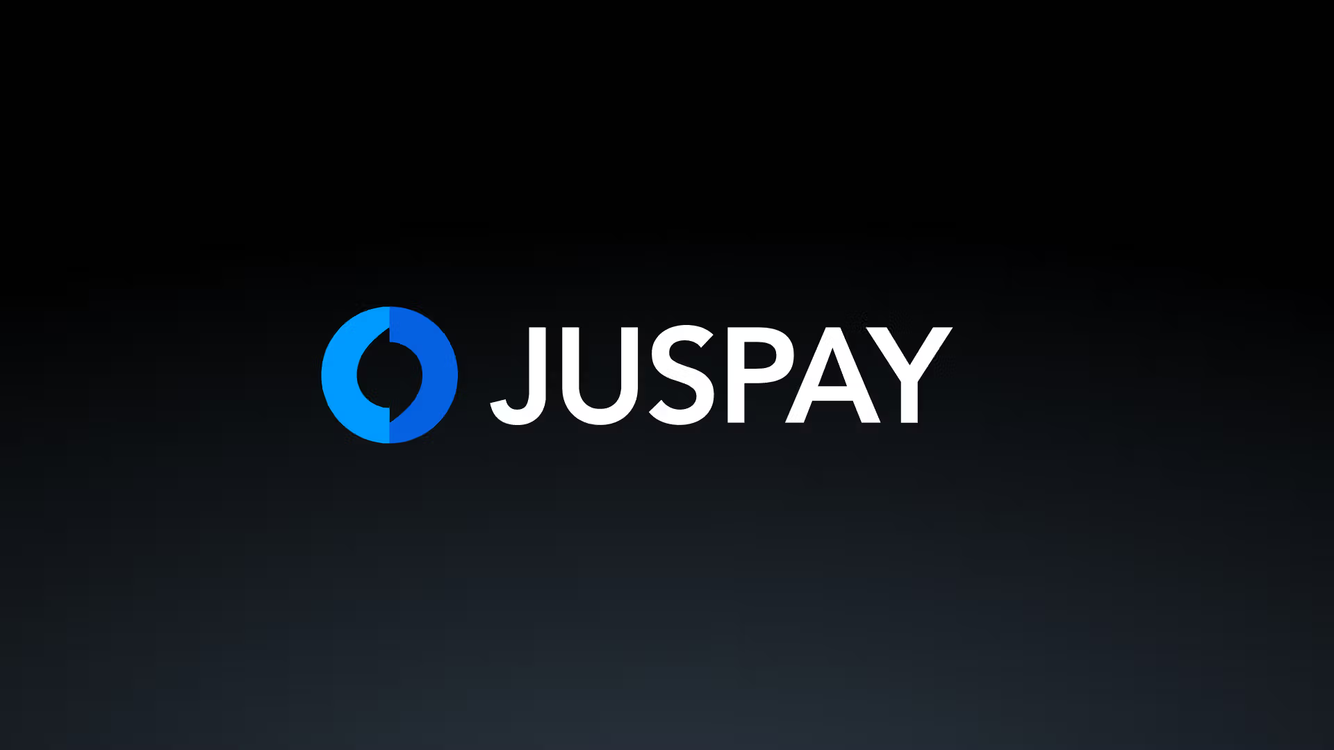 Juspay logo with a blue circular icon and the word “JUSPAY” in white on a dark gradient background.
